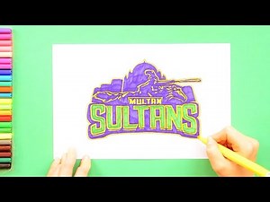 How to draw Multan Sultans Logo (PSL Team)