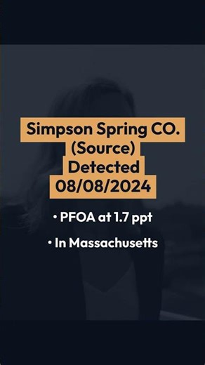 PFOA Water Contamination at Simpson Spring CO Source
