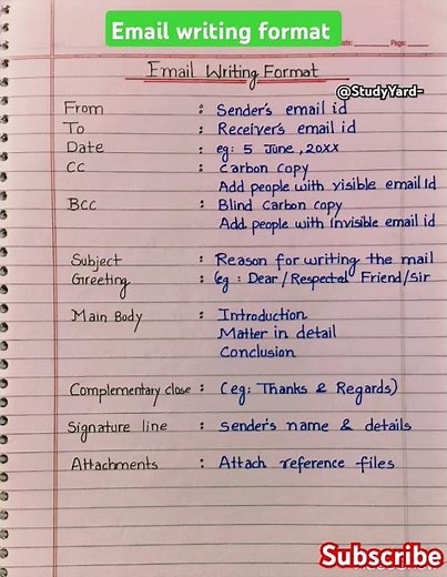 Email writing class 11 l How to write Email