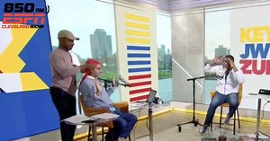 Watch JWill give Zubin some street cred! How's he look? Listen weekdays 6-9a on 850 ESPN Cleveland for Keyshawn, Jay Williams, & Zubin. #KJZ 👉 rebrand.ly/KJZCLE | ESPN Cleveland