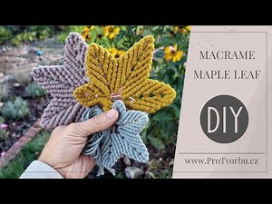 Návod na macramé javorový list | Macrame maple leaf tutorial