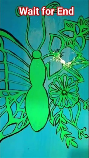 🦋 Beautiful Butterfly Wall Art | Easy Butterfly Drawing on Wall | Aesthetic Wall Painting Idea