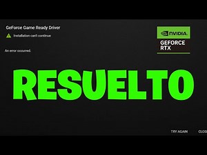 Cómo Arreglar Error de Instalación de GeForce Game Ready Driver en Windows✅