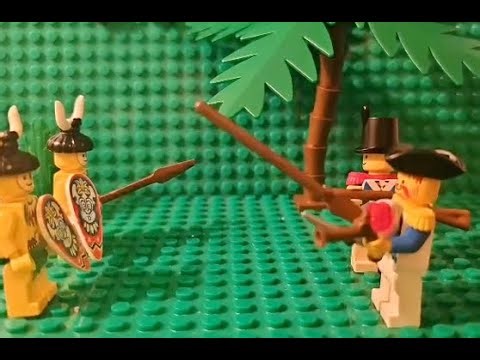 lego islanders vs bluecoats (lego stopmotion)