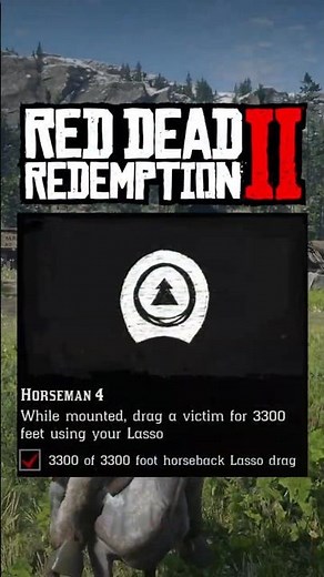 While Mounted, Drag A Victim For 3300 Feet Using Your Lasso | HORSEMAN 4 TIPS! #RDR2 #Shorts