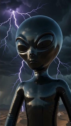 I Survived a Cosmic Storm Inside a Giant Inflatable Alien! 👽⚡ #alien #shorts