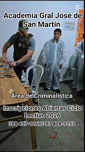 🏫 Academia Premilitar "General José de San Martin" 🔍 ÁREA DE CRIMINALÍSTICA E INVESTIGACIÓN. ℹ️ INSCRIPCIONES ABIERTAS CICLO LECTIVO 2026. 📲 388 437-1267 📲 387 408-9253 | Academia Premilitar "General José de San Martin"