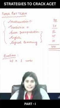 Strategies to Crack ACET Exam. #ACET #shorts #viral #strategy #examstrategy #acetpreparation