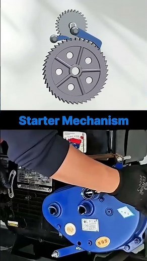 Manual engine starter working mechanism / working principle of engine start / ignition #tech #car