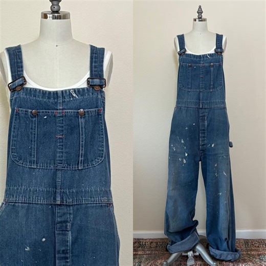 Vintage 80s Big Mac Denim Overalls, Indigo Denim Bib Overalls, Vintage Workwear Uniform - Etsy