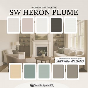 SW Heron Plume Sherwin-williams Whole House Paint Palette – Timeless Neutrals for a Calm, Elegant Home - Etsy