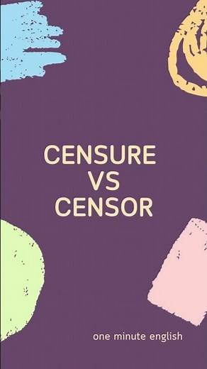 Censure vs Censor | Don't Confuse These Words! | English Vocabulary Explained #vocabs