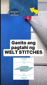 This is how to sew a WELT STITCHES. #sewingcommunity #sewinglovers #mananahi #sewingtutorial #sewing #sewingproject #sewerslife #sewingmachine #sewingtips #sewingideas | May Ann Palacio Domingo-Cirilo