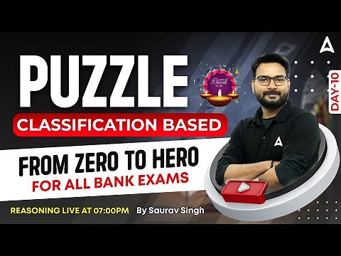 Puzzles (Classification Based) Reasoning for all Bank Exams | Reasoning Tricks by Saurav Singh #8
