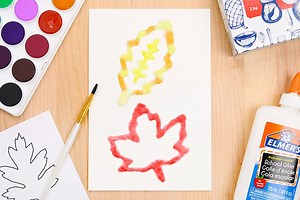 Leaf Salt Painting | Easy Fall Leaves Salt Painting for Kids