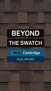 1.5K views · 14 reactions | Are you inspired by earthy tones when it comes to your roof? IKO Cambridge shingles in the color Dual Brown are a rustic shingle choice with a natural brown color blend. See this shingle color up close and in action. | IKO Roofing | Facebook