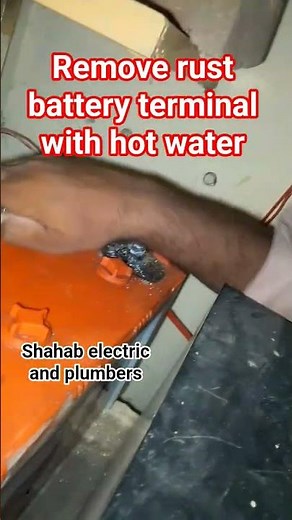 how to remove rust from battery terminals#shorts_video