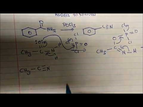 Dehydration of Amides to Nitriles Using POCl3 Reaction and Mechanism