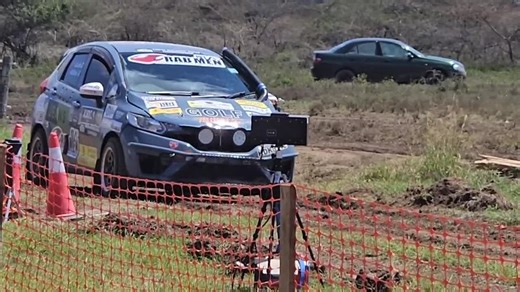 Honda Fit RS Competing at WRC Safari Rally Kenya