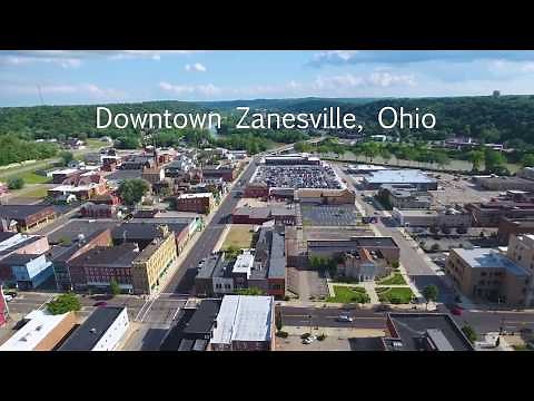 Downtown Zanesville, Ohio in 4k