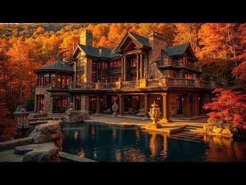 "Rustic Elegance: A Tour of the Mountain Retreat Mansion"