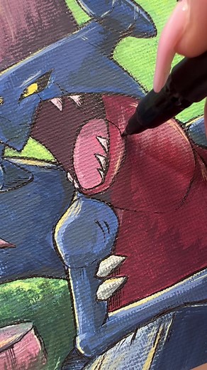 😶el rompe ørt0s 😶 #pokemon #dibujo #garchomp #artistsoftiktok #fanart #lienzo #arte #parati