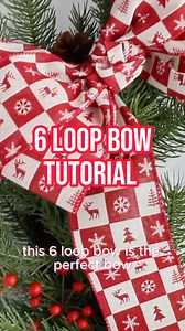 8.1K views · 87 reactions |  It’s time for the 6-loop bow tutorial! I hope you’ve enjoyed all the bow tutorials this week.  Check out my blog for the step-by-step guide on 7 ways to tie a bow!  Don’t forget to like, share, and let me know your favorite bow in the comments. Follow me for more inspiration! #bowtutorial #Christmas | Sweet Red Poppy | Facebook