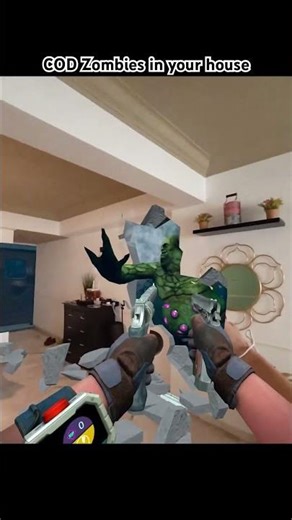 Zombies in your house! Game is Drop Dead The Cabin #quest3 #mixedreality #AR #halloween #dropdead