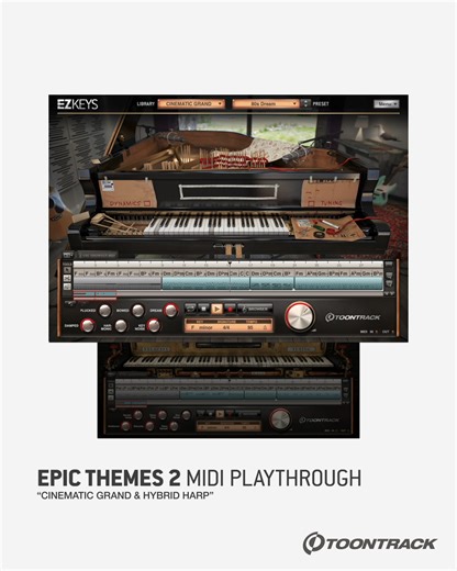 168 reactions | The Epic Themes EZkeys MIDI packs are truly creative marvels…especially combined with some of our more elaborate EZkeys sounds. Here’s an example featuring EZkeys Hybrid Harp and Cinematic Grand. | Toontrack | Facebook