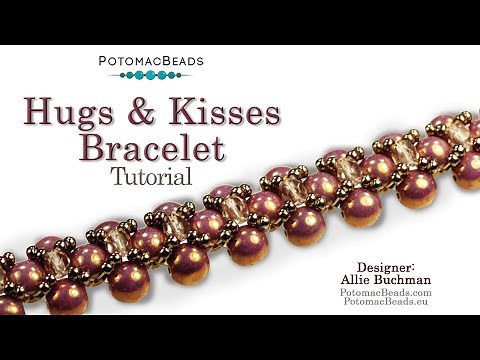 Hugs & Kisses Bracelet or Necklace- DIY Jewelry Making Tutorial by PotomacBeads