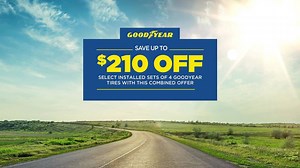 29K views · 48 reactions | Combined offer! Get up to $210 off select installed sets of 4 Goodyear® tires! | Big O Tires | Facebook