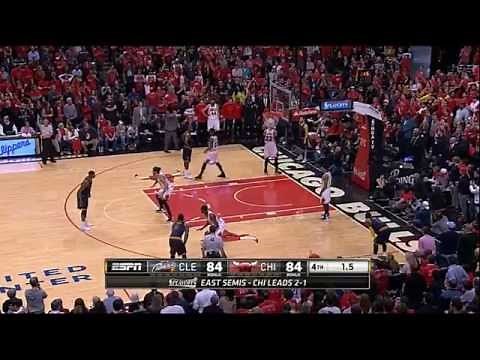 LeBron James' amazing game-winning buzzer-beater vs Bulls in Game 4!! (2015 NBA Playoffs)