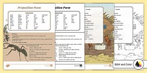 Preposition Poem for 6th-8th Grade