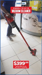 Purchase the Einhell TE-SV 18 Cordless Stick Vacuum and get a 2.5AH...