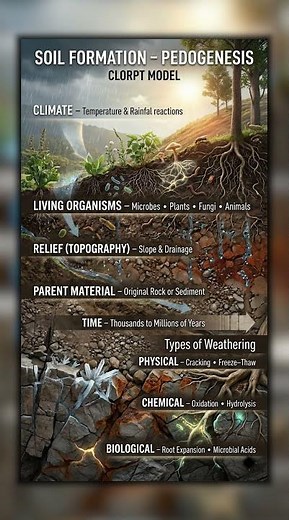 🌱 How Soil Forms (Pedogenesis) | Somaterrium #science #universe #patterns