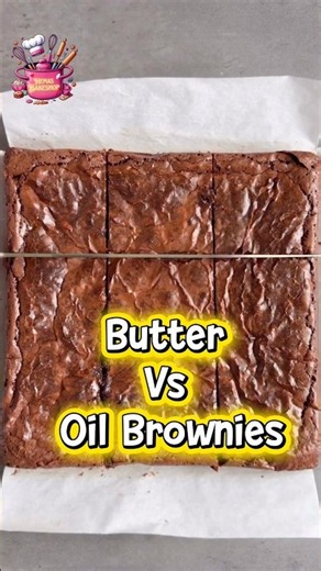 Butter vs Oil Brownies #ytshorts #oilbrownies #butterbrownies #homebaking