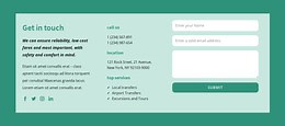 Get in touch block - CSS Template by Nicepage
