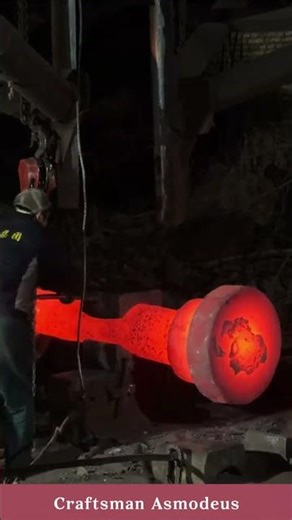 Hydraulic shaft forging process