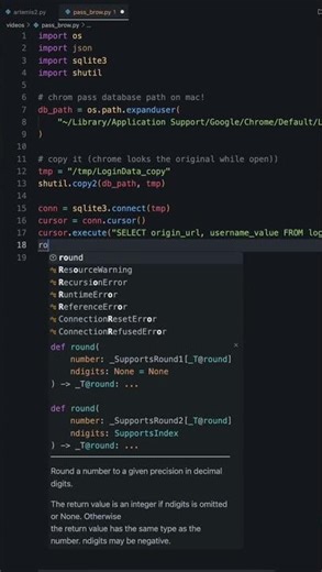 Python found every saved password in your browser