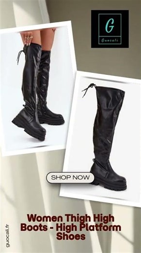 Women Thigh High Boots - High Platform Shoes