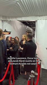 8.6M views · 107K reactions | : https://voguemagazine.visitlink.me/3VPUf0 It’s just another work function for them. Jennifer Lawrence, Oscar Isaac, and Jacob Elordi caught up while waiting for their red carpet moments at tonight’s #GothamAwards. See more fashionable looks from the evening at the link in bio. | Vogue | Facebook