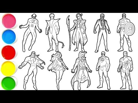 Draw 10 Legendary Superheroes in Minutes - Black Flash, Nightcrawler, Loki, Spider-Man & others