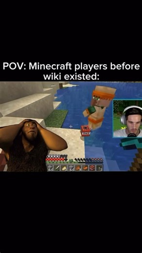 POV:Minecraft players before wiki existed: #minecraft #memes #pewdiepie