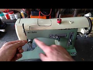 Threading the Elgin Ultramatic sewing machine