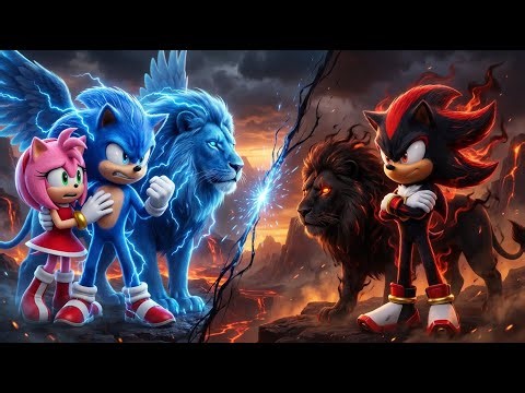 Sonic vs Shadow: Clash of the Elemental Lions 🦁⚡🔥 | Ultimate Battle