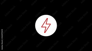 charging bolt icon isolated on black background.charging sign. Charge flash icon. Thunder bolt. Lighting strike.