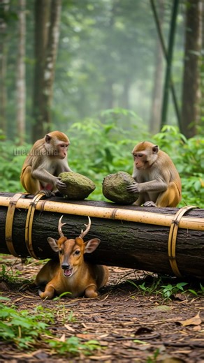 21K views · 63 reactions | Monkeys Rescue Trapped Baby Deer! #animals #rescue #wildlife | Vu Chronicles | Facebook