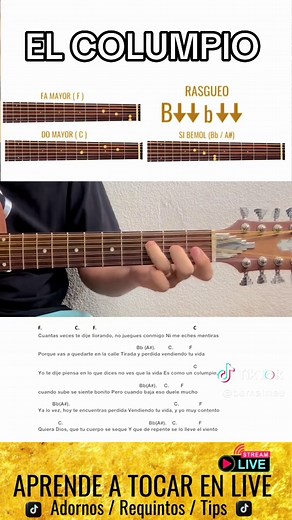 EL COLUMPIO / LETRA Y ACORDES / TUTORIAL PARA PRINCIPIANTES #tigrillopalma #hijosdebarrón #plebesdelranchodearielcamacho #arielcamacho #arielcamachoylosplebesdelrancho #rielerosdelnorte