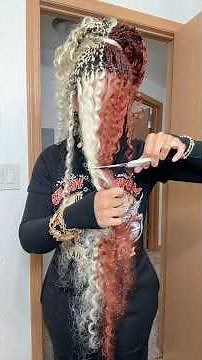 How I add in the bangs to my braids! #braidswithbangs #bohobraids