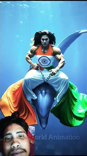 India 🇮🇳 vs pakistan 🇵🇰 dolphin fish 🐬 hunting challenge #ai #india #pakistan #girl #fish